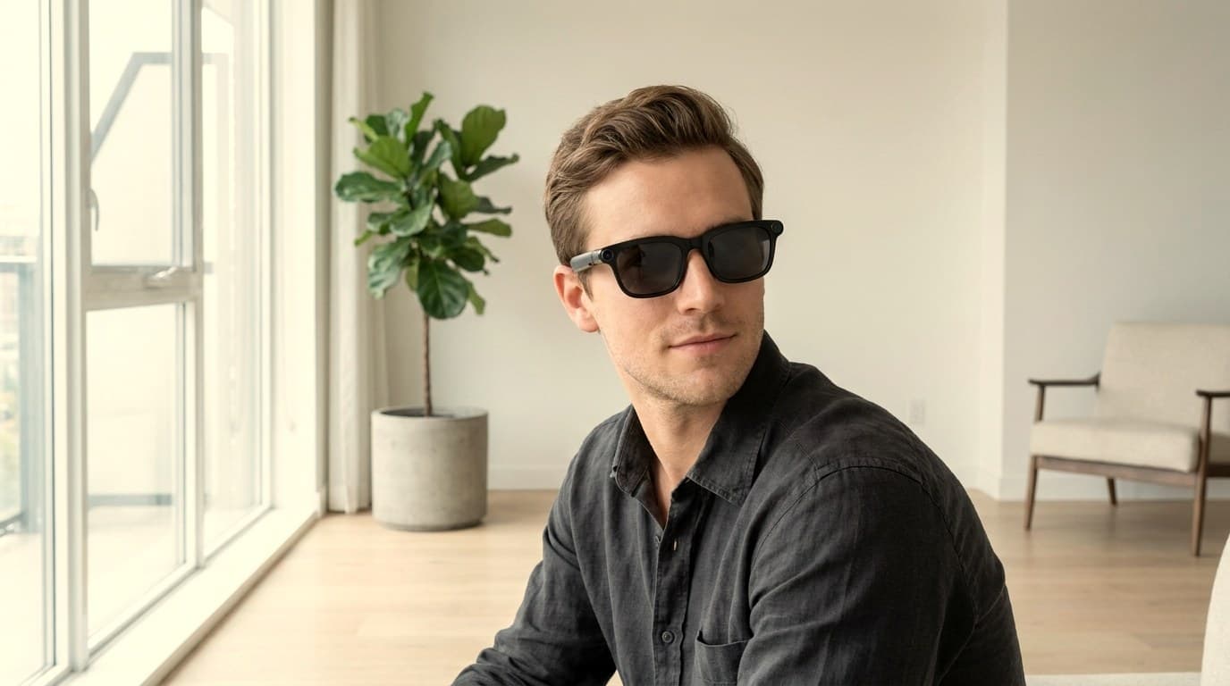 OXIVUE M08 AI smart glasses worn naturally through an everyday moment