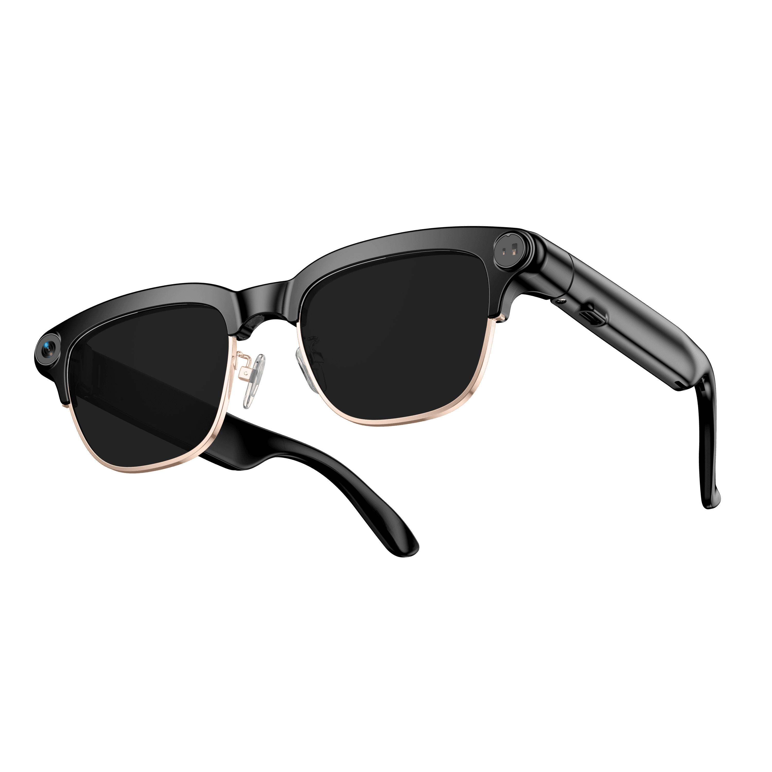 OXIVUE M08C AI smart glasses — Gold Trim · Sunglasses